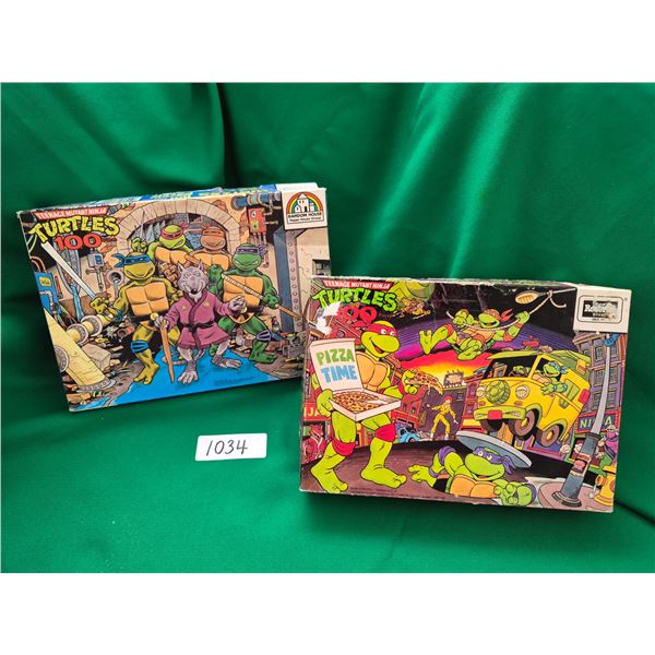 (2) 1980’s Ninja Turtle Puzzles – All Pieces