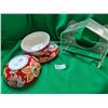 Image 1 : Window Bird Feeder, Colourful Bowls & Plate