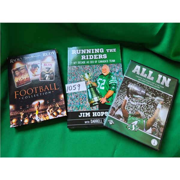 Riders DVD & Book, (3) DVD Football Movie Collection