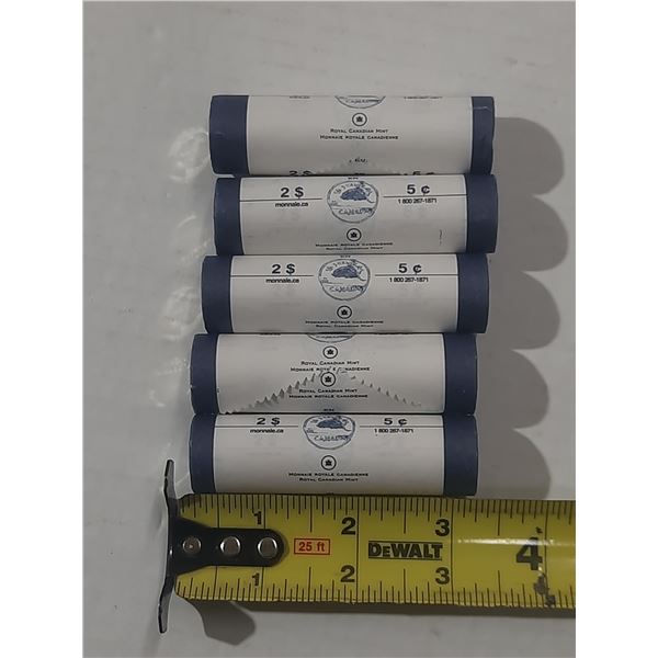 (5) 2006 Roll of Canadian 5 Cents.