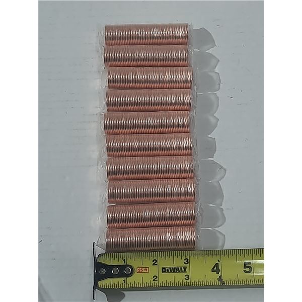 (10) 2012 Roll of Canadian One Cents.