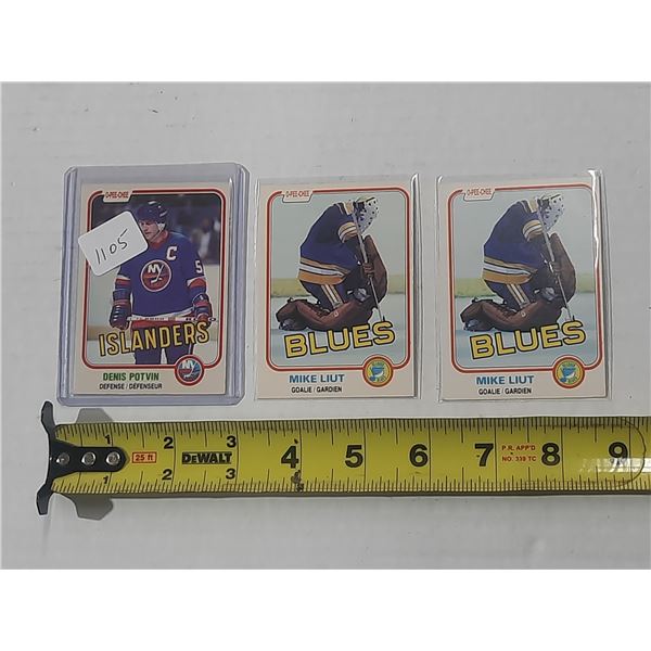 1981-82 O-Pee-Chee NHL hockey cards featuring player Mike Liut.