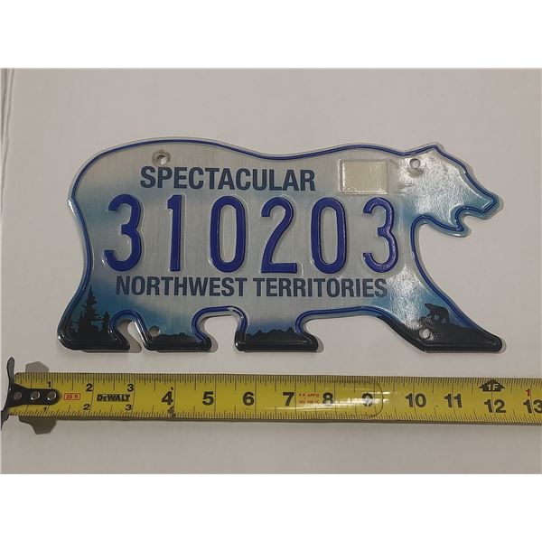 Polar Bear Northwest Territories Licence Plate.