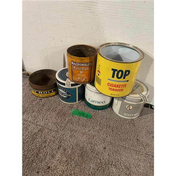 (6) Tobacco Tins