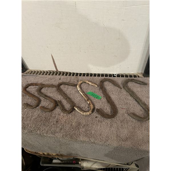 (6) Meat Hooks, 8”- 10”