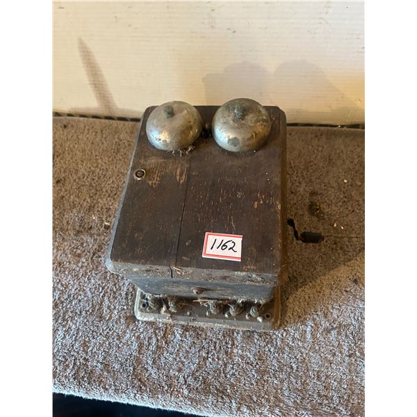 Oak Telephone Box w/ Bells