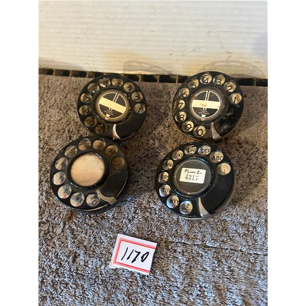 (4) Rotary Telephone Dials