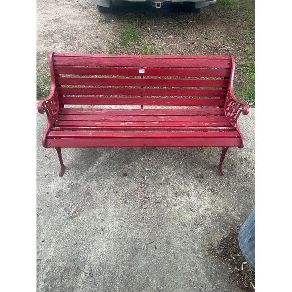 Garden Bench w/ Cast Ends, 50” Wide