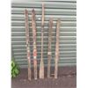 Image 1 : (2) Sets Wooden Skis, (1) Oar