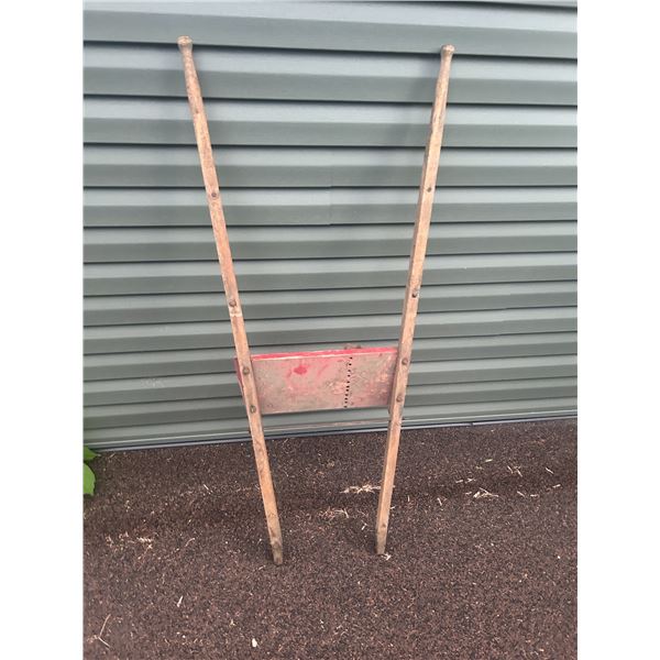Set of Wooden Wheelbarrow Handles, 60”