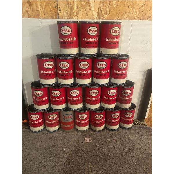 (21) Esso Lube Tins (Empty) in Original Box