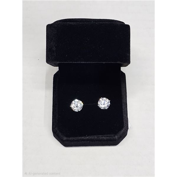 NEW Platinum Plated 2.0ct Stud Earrings