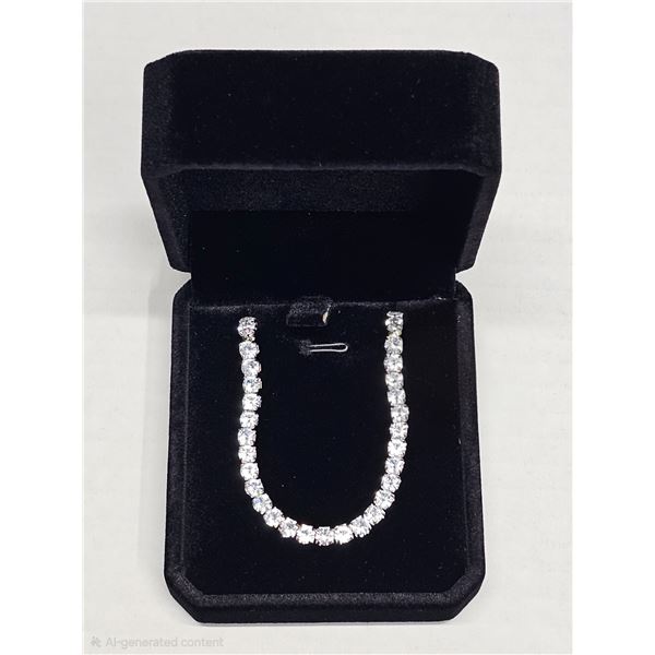 NEW Platinum Plated Tennis Bracelet