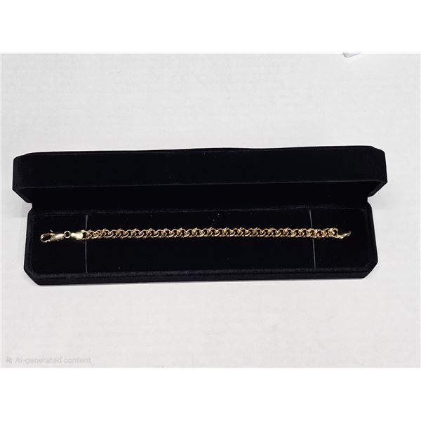 NEW 14K Gold Plated Cuban Link Bracelet