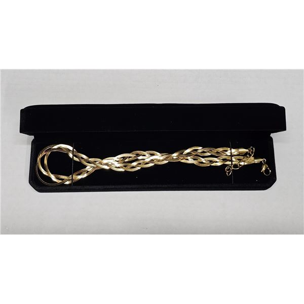 NEW 14K Gold Plated Serpentine Necklace
