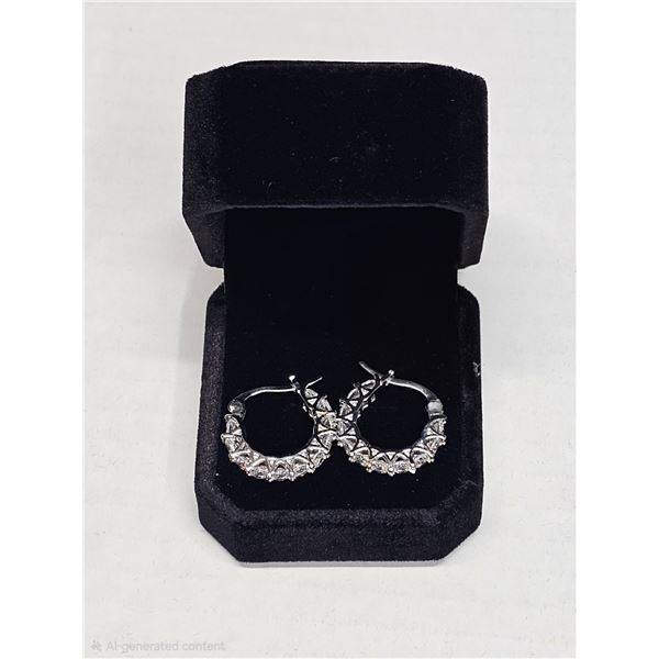 NEW Platinum Plated Huggie Earrings