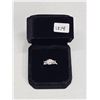 Image 1 : NEW Platinum Plated Moissanite Trinity Ring