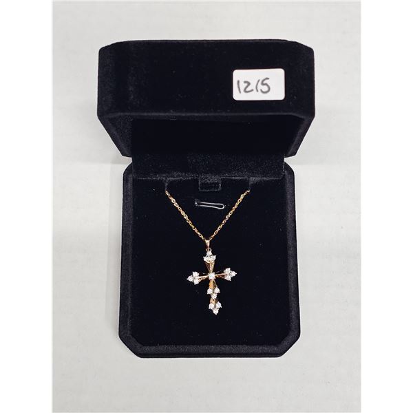 NEW 18K Gold Plated Cross Necklace