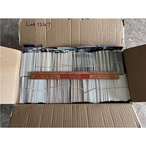 1247- Box of 1500ish hockey cards. Mixed Brands. Mixed Years. Mostly 1990s.
