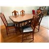 Image 1 : Solid wood dinning table and chairs- 54" by 40" by 30"H