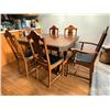 Image 2 : Solid wood dinning table and chairs- 54" by 40" by 30"H