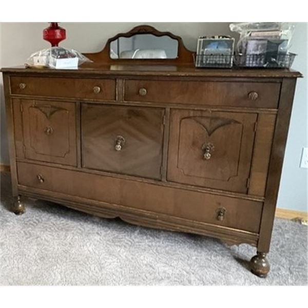 Wood buffet- 54" by 19" by 43"H