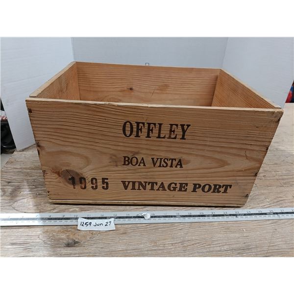 Vintage Offley Port wooden crate