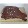 Image 1 : Vintage wood live edge clock- works- 12" by 22"