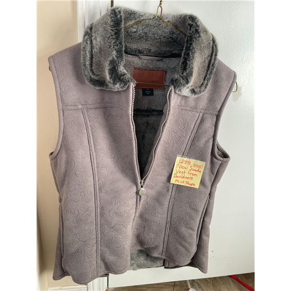 New suade western vest- size small