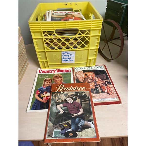 Craefull of assorted magazines