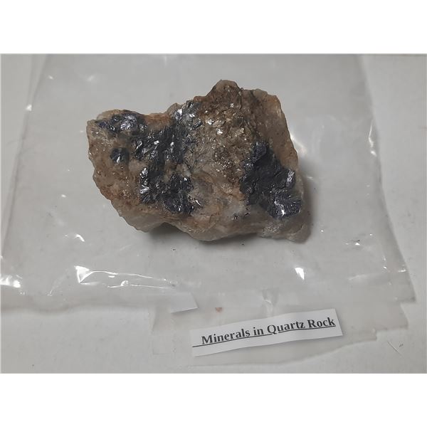 Minerals in Quartz Rock.