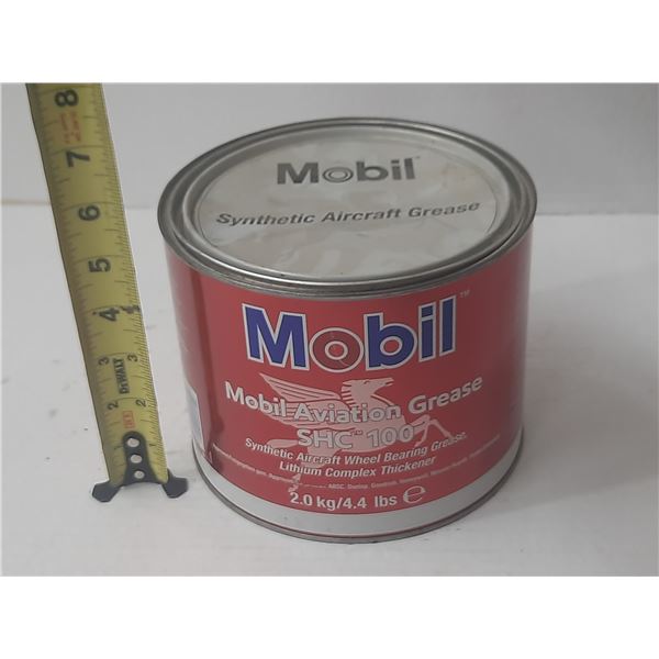 Mobil Aviation Grease SHC 100 Empty Tin.