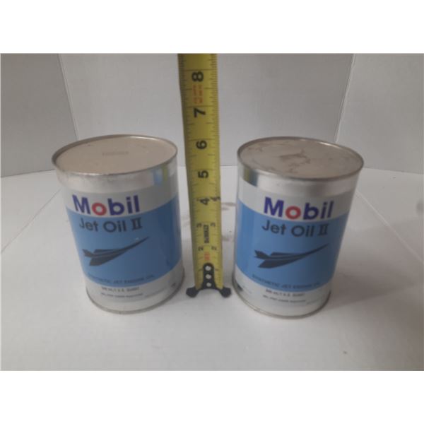 (2) Mobil Jet Oil II synthetic jet engine oil. (Full)
