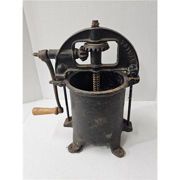 Antique Cast Iron Fruit Press/Sausage Stuffer