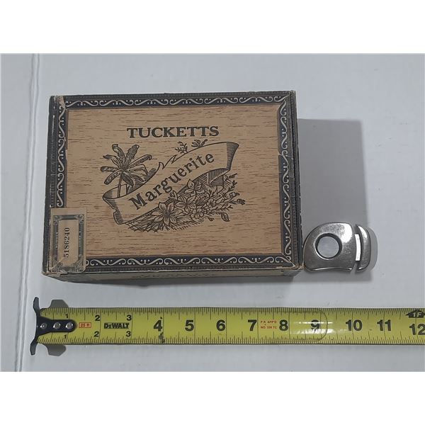 5 Cent Tuckett Cigar Box and Cutter.
