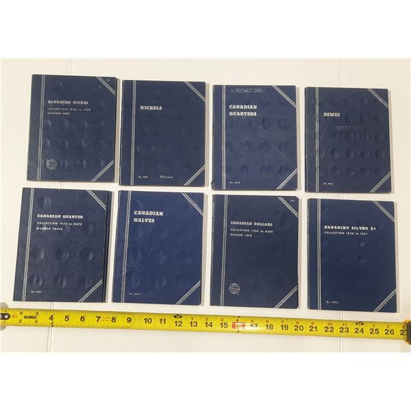 (8) Whitmen Coin Books. (Empty)