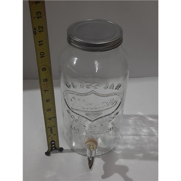 Mason Glass Jar 1956 with Spigot.