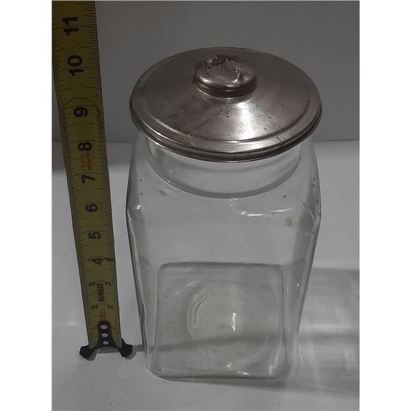 Candy Store Jar with Metal Lid.