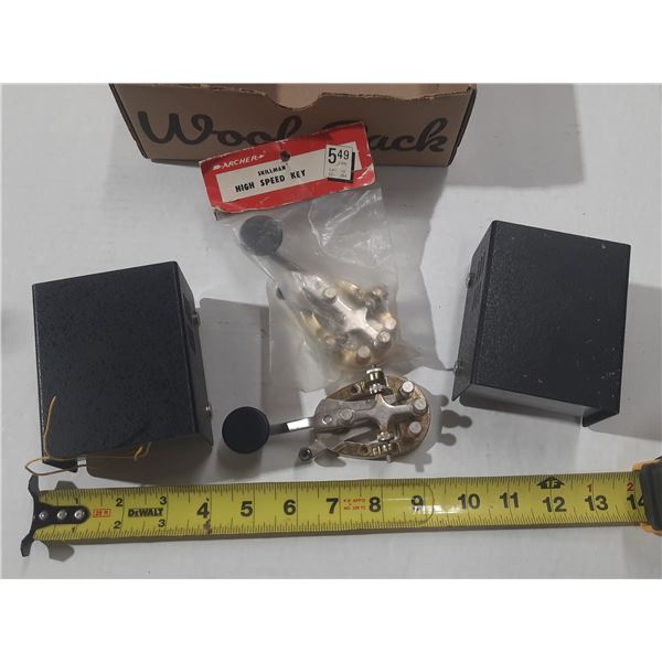(2) Morse Keys with boxes (Radio Shack)