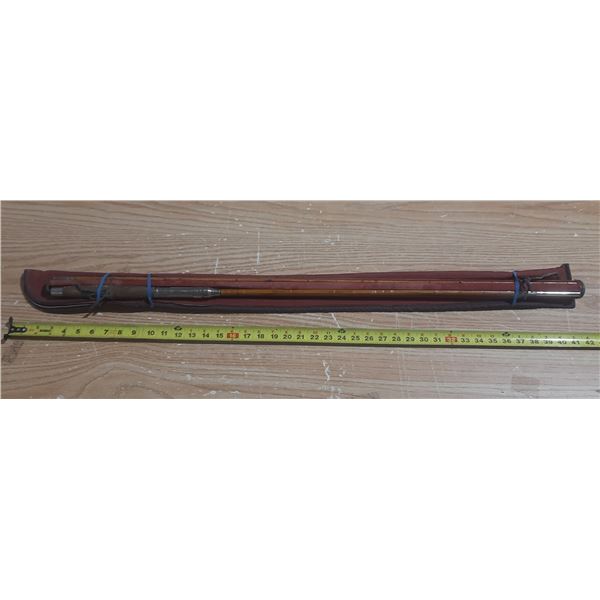 Vintage Fly Fishing Rod In Holder and Case.