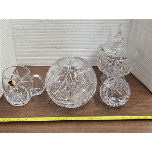 Collection of crystal bowls