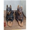 Image 3 : Lot of vintage chalkware doberman dogs- sizes vary