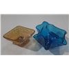 Image 1 : Vintage Indiana Glass carnival glass candy dish and Viking Art Glass "Epic" drape or handkerchief bo