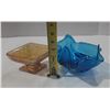 Image 3 : Vintage Indiana Glass carnival glass candy dish and Viking Art Glass "Epic" drape or handkerchief bo
