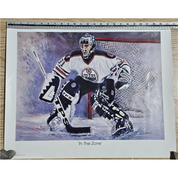 Edmonton Oilers “In The Zone” Curtis Joseph Poster