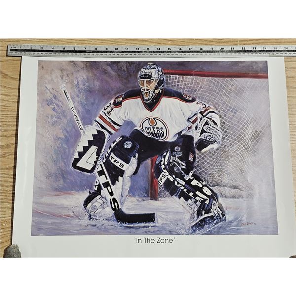 Edmonton Oilers “In The Zone” Curtis Joseph Poster