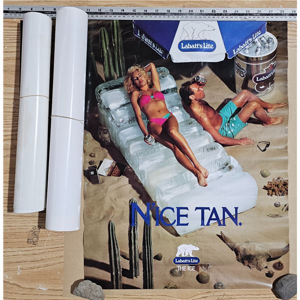 (1) Labatt’s Lite Poster, (2) GW Brewing Company Posters