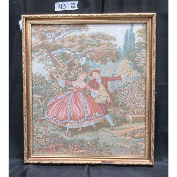 Finest Gobelin Tapestry Finest Woven Textile Painting 17"x19"