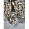 Image 2 : Sterling Silver Mother of Pearl Flower Pendant w/ Chain