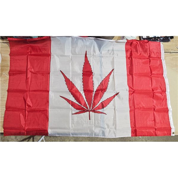 Cannabis Leaf Canada Flag, 34.5” x 59.5”